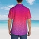 thumbnail image 4 of Balery Light Purple Glitter Camisas hawaianas de manga corta para hombre, camisas playeras de corte holgado, camisas de vacaciones con botones,Medium, 4 of 7