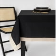 thumbnail image 1 of Thyme & Table Rectangle Tablecloth 84", Black & Gold, 1 of 4