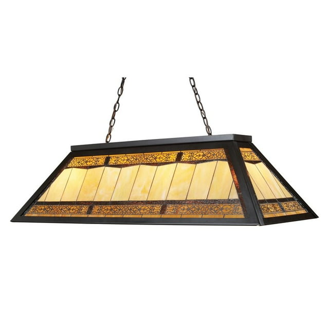 Elk Lighting Filigrane 4 Lumières LED Billard en Bronze Tiffany