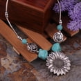 thumbnail image 6 of ddioayh Sunflower Turquoise Necklacer,Tree of Life Necklace Sunflower Pendant Necklace,Sunflower Jewelry Gifts for Women Mom,Exquisite Gifts, 6 of 9