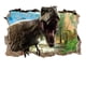 thumbnail image 3 of Adhesivos de pared 3D con efecto pared rota de dinosaurio rugiente, tiranosaurio, 3 of 3