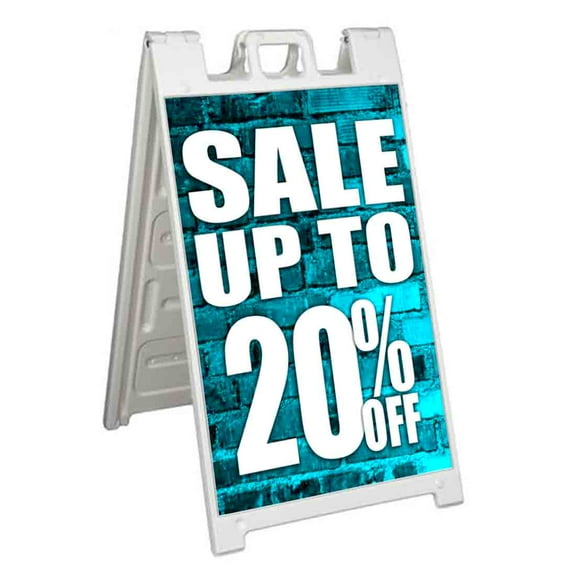 Sale Up To 20 Percent Off (24" X 36") Standard A-Frame Signicade, Includes Decal Applied To Stand