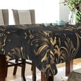 thumbnail image 3 of BZSMCE Square Tablecloth Elegant Black and Gold Pattern Pattern Tableclothes, 3 of 9