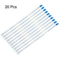 thumbnail image 2 of Uxcell 5.9" 0.03'' Pitch 16 Pins FPC FFC Flexible Ribbon Cable (B type) Plastic Multicolored  5Pcs, 2 of 4