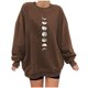 thumbnail image 1 of Sudadera Para Mujer Sudaderas de Otoño Estampado Suelto Cuello Redondo Manga Larga Fleece Jersey de Gran Tamaño Odeerbi ODB171728, 1 of 9