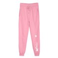 thumbnail image 2 of Makaor Sweatpants for Women Tall with Pockets Solid Baggy Fleece Lounge Joggers with Elastic Waist Pink L, 2 of 4