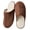 Brown, variant on Men's Slip-on Slippers Lightweight Memory Foam House Shoes with Anti-Skid Indoor Outdoor Sole