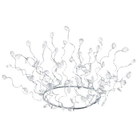 Crown Ornament Clear Crowned Gems with Silver Wire Jewels Ornament Special Occasion Decoration ()