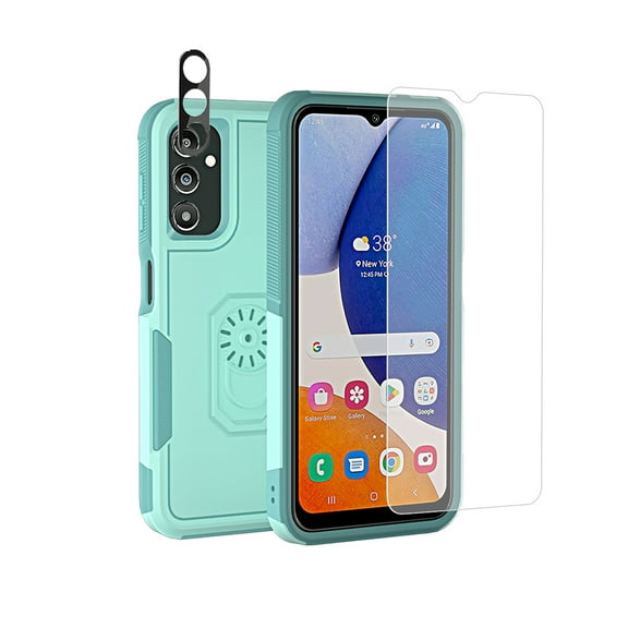 TASHHAR Samsung Galaxy A14 5G Case with Screen and Lens Protector Military Grade Double Layer Drop Resistant Durable for Galaxy A14 5G Phone - Light Green