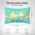 thumbnail image 6 of Disketp Bee Happy Sunflower Gnomes Satin Pillowcase For Hair And Skin - Satin Pillow Cases Standard Size 20x30 Inches With Zipper,Gifts For Women Men, 6 of 8