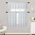 thumbnail image 6 of Haperlare 52"W x 15"L White Kitchen Curtain Valances Farmhouse Light Filtering Geometric Valance for Bathroom Living Room Nursery Dorm, 6 of 9