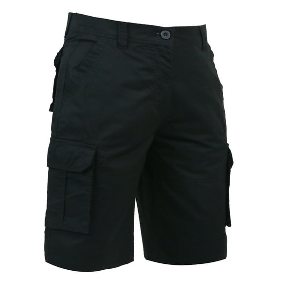 Coevals Club Men's Cargo Shorts Multi-Pocket Classic Outdoor Casual Regular Fit Shorts 05 Black 36