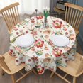 thumbnail image 3 of Pioneer Flower Floral Print Pattern Round Tablecloth 60"x60",Wrinkle Wipeable Table Cloth for Kitchen Dining Room Picnic Patio Party, 3 of 6