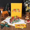 thumbnail image 2 of Clearance! 3D Christmas Greeting Cards Winter Holiday And Christmas Gifts 6.2 Inch X 8.2 Inch Cover Includes Cards Envelopes And Sticky Notes., 2 of 3