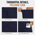 thumbnail image 5 of MASKERT Women's Stretchy Casual Pants, High Waisted Ankle Pants with 4 Pockets, Lightweight Travel Work Pants for Women, Business Casual Pants for Office and Golf, 5 of 11