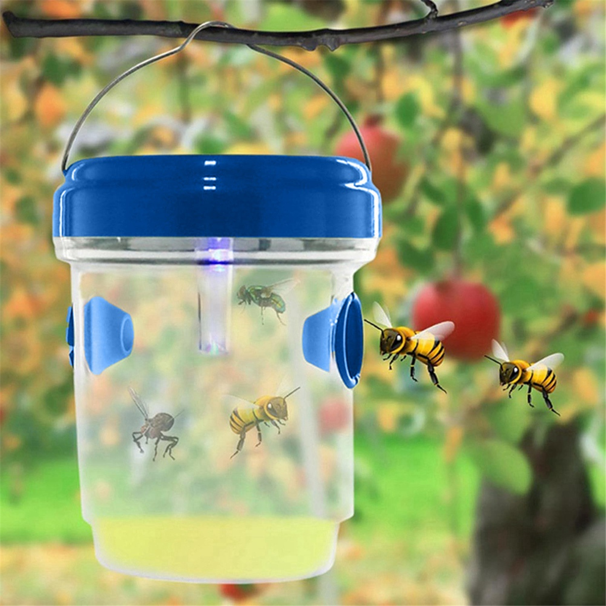 WASPA セット Wasp Trap Outdoor Hanging Solar Powered Wasp Trap Waterproof