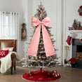 thumbnail image 4 of Btomtd 46" Extra Large Red Bow Christmas Ornaments, Tree Topper with Red Ribbon Satin Bow, Long Streamers for Holiday Decor, Bow Tree Pendant and Hanging Decoration, Pink, 4 of 7