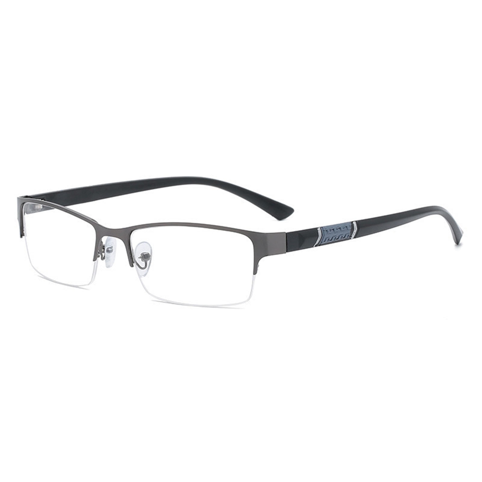 GEMSeven Ultralight Blue Film Half Frame Business Finished Myopia Glasses 