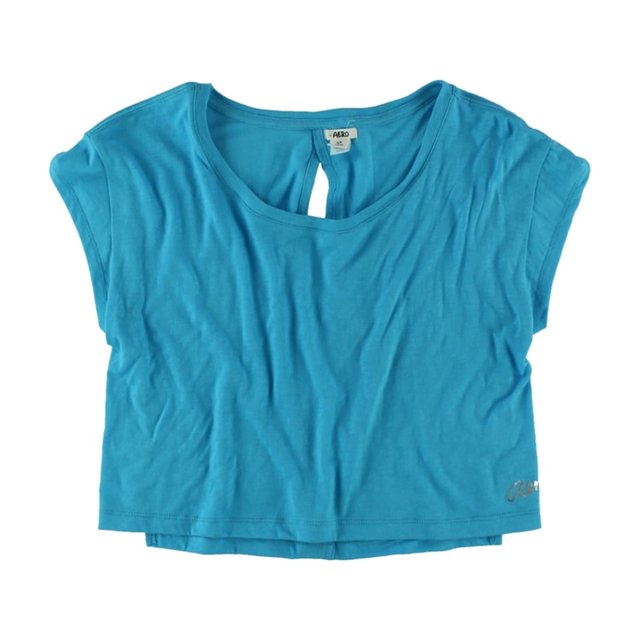 Aeropostale Womens Open Back Pajama Sleep T-shirt, Blue, Juniors, Small