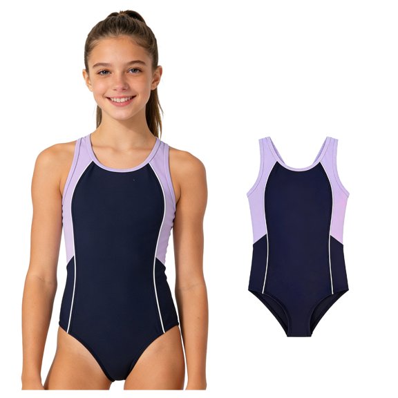 Girls Swimming Suits Color Block Swimsuit Girls 1 Piece Swimsuit Girls Bathing Suit Size 3XL