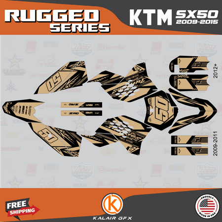 Kalair GFX Graphics Kit for Ktm 50SX MINI SX50 (2009-2015) Rugged Series