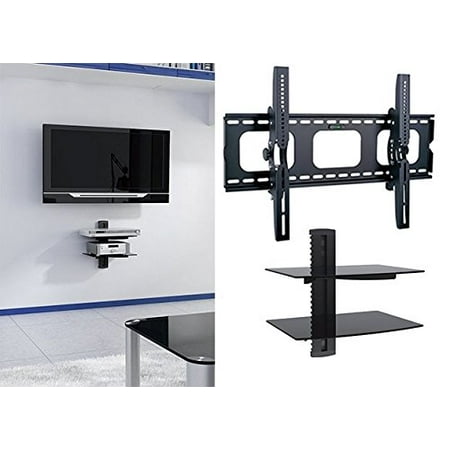 Dual Gauge Mount 2xhome - Universal Flat LED LCD Plasma Flat TV Wall Mount Tilt for 35