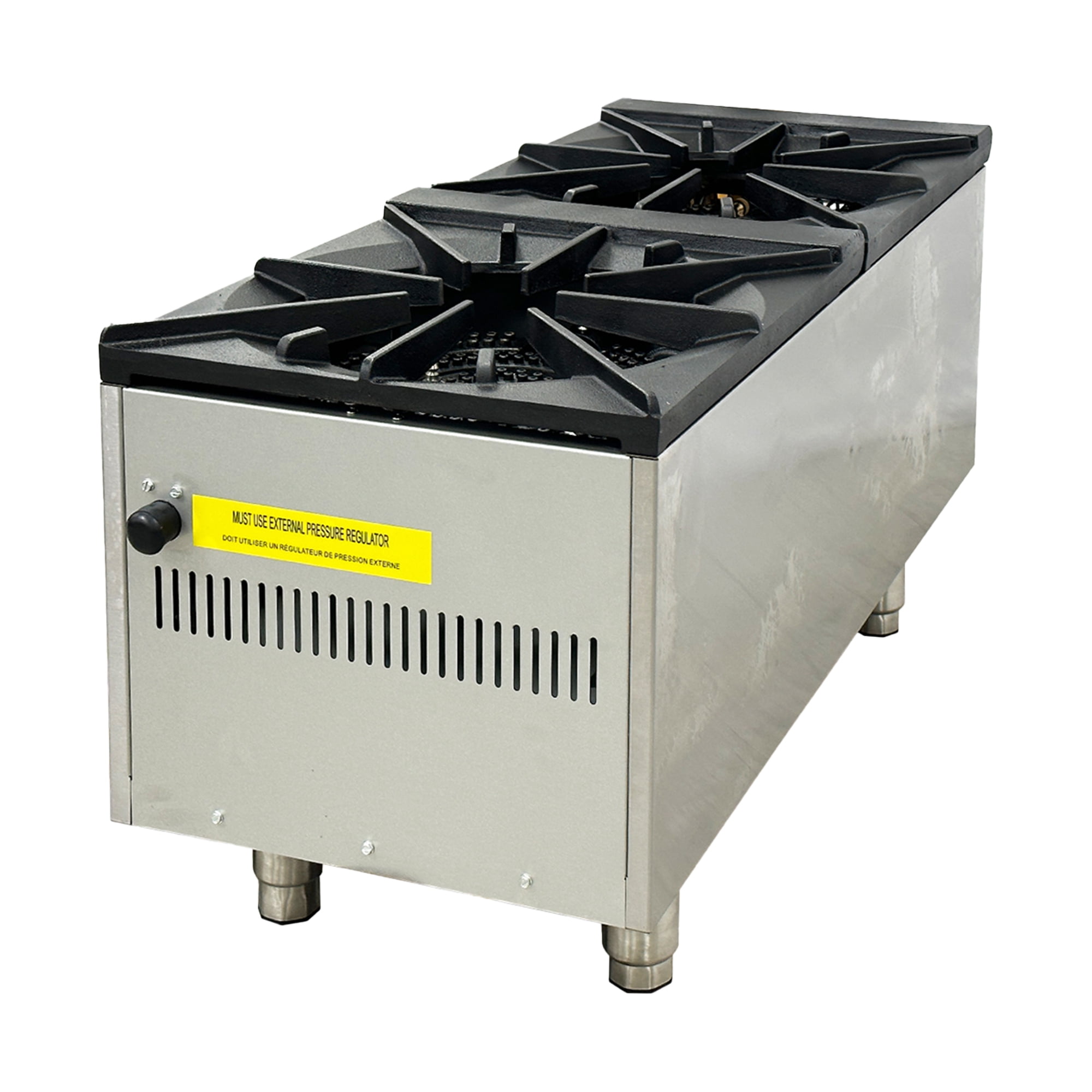 18 in. Commercial Double Hole Stock Pot Range 152,000 BTU