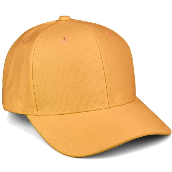 Daxton Premium Mid Profile Hat Semi Curved Visor Structured Cap, Mustard