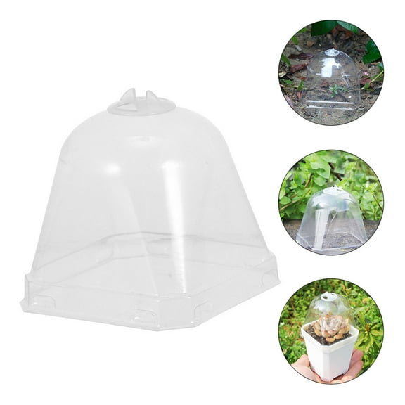 Raindrops Humidity Dome for Succulent Plants Transparent Plastic Rainproof Cover Ideal for Home 4pcs