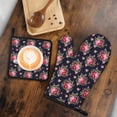 thumbnail image 6 of Pioneer Flower Floral Print Pattern 1-Pack Oven Mitts Set, Heat Resistant Kitchen Gloves, 7.7" X 12", 6 of 6