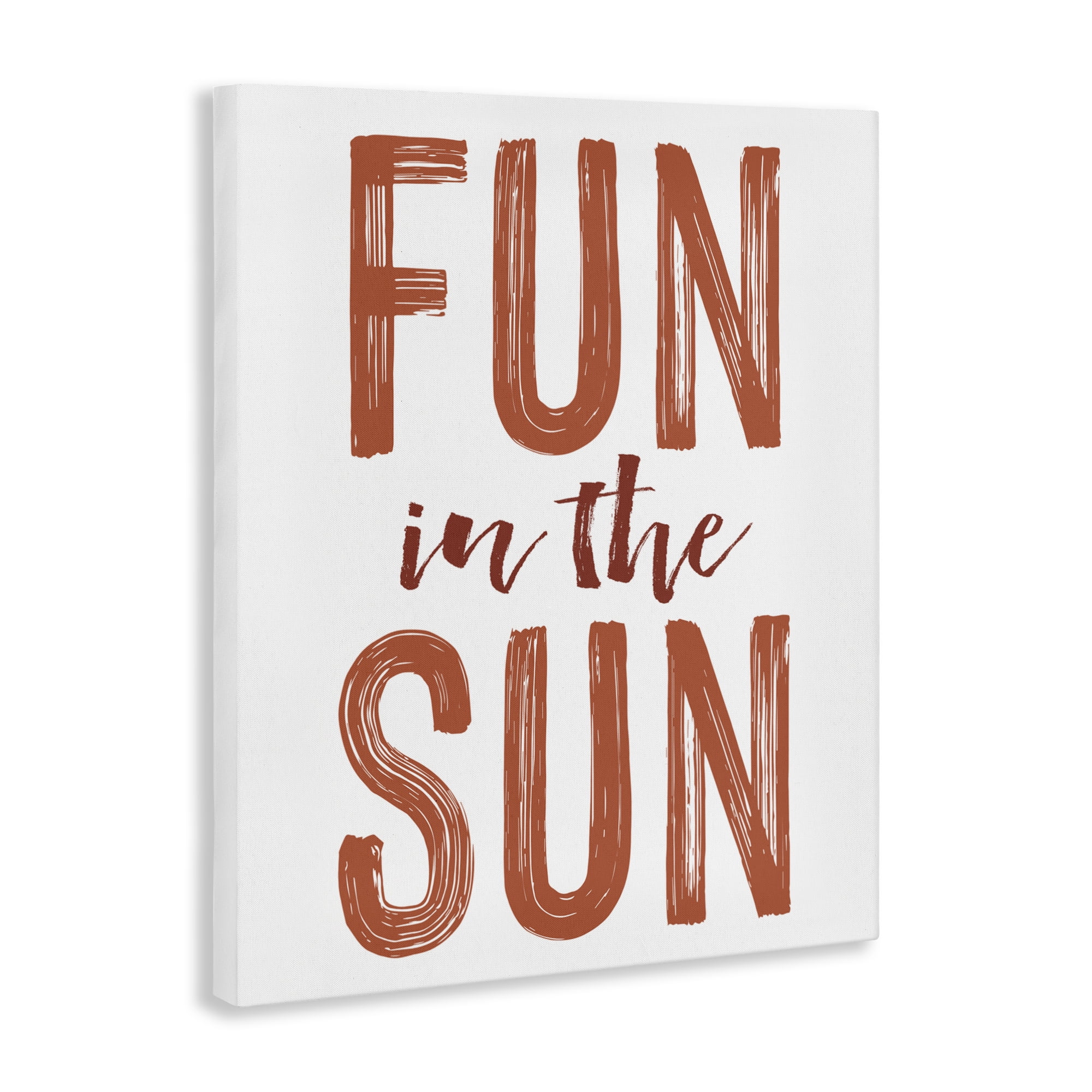 Summer Sentiment Fun In Sun Canvas Wall Art, design by Lettered and Lined