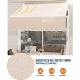 thumbnail image 6 of Manual Retractable Patio Awning,Sun Shade Awning with Manual Crank Handle,Adjustable Window Door Shelter Awning with Heavy Duty Aluminum Frame Polyester Fabric for Patio/Balcony/Yard, 6 of 8