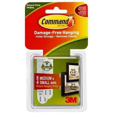 Command Small and Medium Picture Hanging Strips