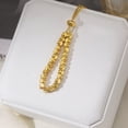 thumbnail image 2 of Loovee Jewelry Gold Bracelets for Women Beaded Bracelet 18K Gold Plated Bracelet Strand Bead Ball Bracelet Set Stackable Bracelet Adjustable Bracelet Set Jewelry for Gifts, 2 of 5