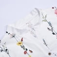thumbnail image 5 of Gibobby Playeras Mujer Camisetas Cuello V Camisa moda para mujer Botón cuello Top casual manga corta(Blanco,CH), 5 of 5