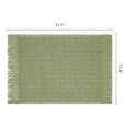 thumbnail image 6 of Farmhouse Placemats Set of 6 Woven Placemats for Dining Table Decor Indoor Washable Kitchen Table Mat with Tassel Green 17.7*11.8inch, 6 of 6