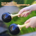 thumbnail image 2 of Par de Maracas de percusión Abanopi instrumento musical de madera maciza, 2 of 7