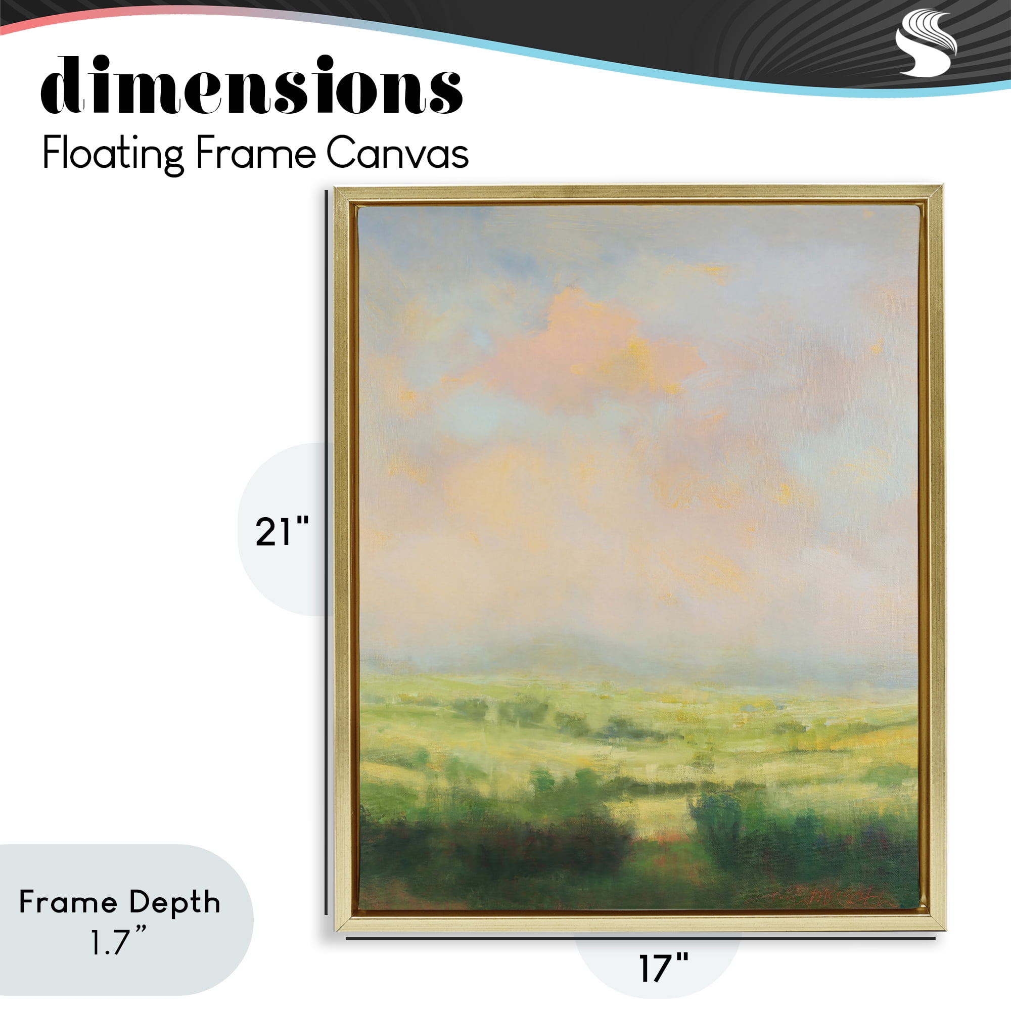 Stupell Industries Springtime Farnese Landscape Gold Framed Floater Canvas Wall Art, design by William McCarthy