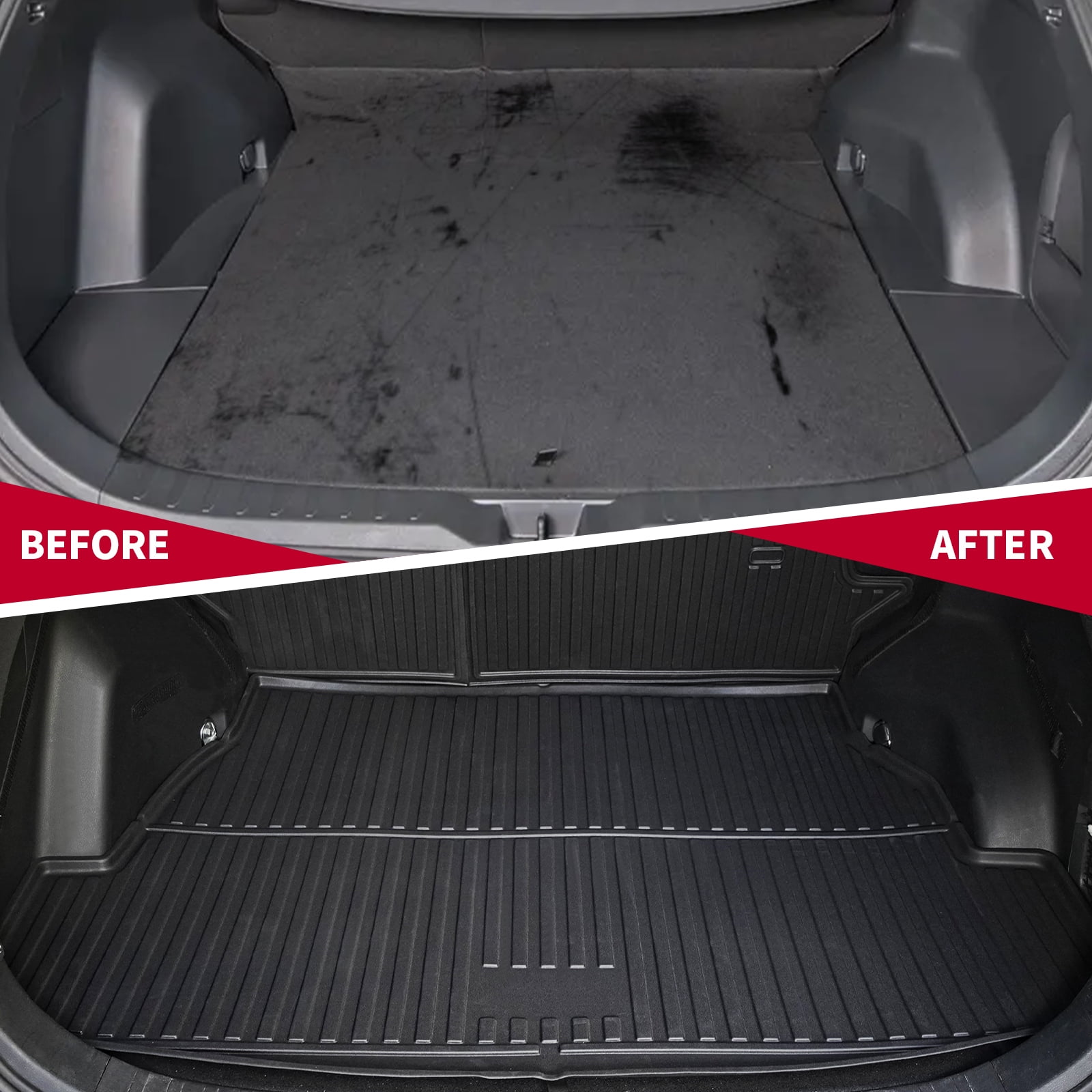 DIKSOAK Original Cargo Liner and Backrest Mats for the 2022-2025 Hyundai Palisade - Custom Fit Trunk Mat and Backrest Mats - All Weather Protection Anti-Skid Car Mats for Palisade