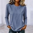 thumbnail image 6 of AKOEE Plus Size Striped Tops for Women Crewneck Pullover Long Sleeve Casual T-Shirts Spring Fall Clothes (5XL, Navy), 6 of 6