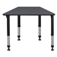 thumbnail image 2 of Regency 36 x 23 x 19 in Trapezoid Height Adjustable Kids Learning School Desk- Grey, 2 of 6