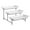 Black, variant on Elite Gracious Dining 3-Tier Serving Display Stand, Rectangular White Porcelain Plates, Tiered Serving Display - Elegant Food Presentation Display for Parties, Catering, Entertaining Events(Black)