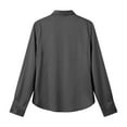 thumbnail image 7 of Long Sleeve Shirts for Women 2026 Spring Satin Button Down V Neck Lapel Collar Dressy Casual Office Work Blouse Tops, 7 of 7