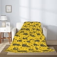 thumbnail image 2 of Rateoe Vintage Excavator Pattern Flannel Throw Blanket, Ultra-soft Blanket for Bed, Couch, Car, Hypoallergenic Anti-pilling blanket-40"x30"(Vertical), 2 of 6