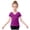 Dark Purple, variant on Kids Girls Leotard Dance Top Wrapped V Neck Short Sleeve Classics Gymnastics Ballet Sweater For Sports Yoga(130,Black)