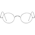 thumbnail image 1 of Agstum Retro Round Titanium Optical Eyeglasses Frame Wire Rim Cable Temples No Nose Pads, 1 of 12