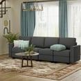 thumbnail image 3 of Modern Minimalist Fabric Sectional Sofa 27'' for Living Room with Storage and Convertible Function, 3 of 8