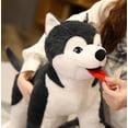 thumbnail image 5 of Set de regalo de peluche para bebés con forma de perro husky realista de 70 cm para niños, 5 of 5