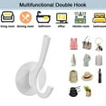 thumbnail image 4 of Double clothes hook heavy towel clothes hook bathroom finisher wall-mounted, 4 of 5