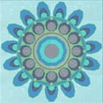 thumbnail image 1 of Ahgly Company Machine Washable Indoor Square Transitional Blue Ivy Blue Area Rugs, 6' Square, 1 of 7